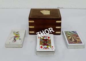 Tâm Trí Thử Thách Thẻ Thủ Công Thẻ Chơi Bằng Gỗ Trường Hợp Bộ Bài Đôi Tổ Chức Cho Poker - Product Image 2