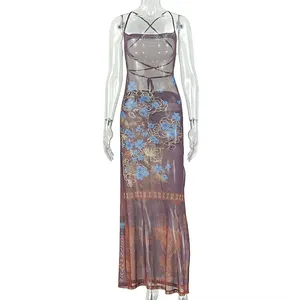 Elegante Abito Lungo Aderente Rosso per Donne con Spalline Sottili e Schiena Scoperta, Perfetto per Uscite Casual ed Eventi, Vendita all'Ingrosso - Product Image 6