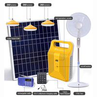 Kit complet de contrôleur solaire Pay As You Go Paygo, ventilateur, énergie domestique, système d'éclairage LED, kits solaires avec carte SIM