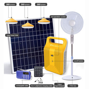 Payez Comme Vous Allez Paygo Contrôleur Solaire Kit <span class=keywords><strong>Complet</strong></span> Ventilateur D'énergie Domestique Led Système D'éclairage Solaire Kits Avec Carte Sim - Product Image 2