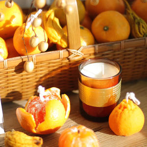 Nueva Vela Aromática con Forma de Caqui, Durazno, Limón y Naranja, Velas Decorativas Hechas a Mano con Cera Mixta Creativa - Product Image 2