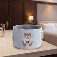 Panier de rangement en toile pour enfants, design moderne d'animaux de dessin animé, pliable, avec poignée, écologique, gain de place, grande capacité