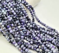 Bracelets en perles rondes en agate de feu, pierres précieuses, faites à la main, en vrac, pour hommes, vente en gros