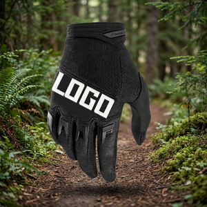 Gants de course à doigts entiers avec logo, respirants, en nylon, pour motocross, extérieur, unisexe, fermeture auto-agrippante - Product Image 2