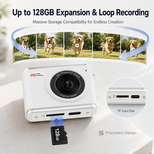 Appareil photo numérique compact S6 2,5K, 64MP, écran IPS de 1,4 pouce, zoom 16x, enregistreur vidéo en time-lapse pour YouTube, TikTok, adolescents - Product Image 3