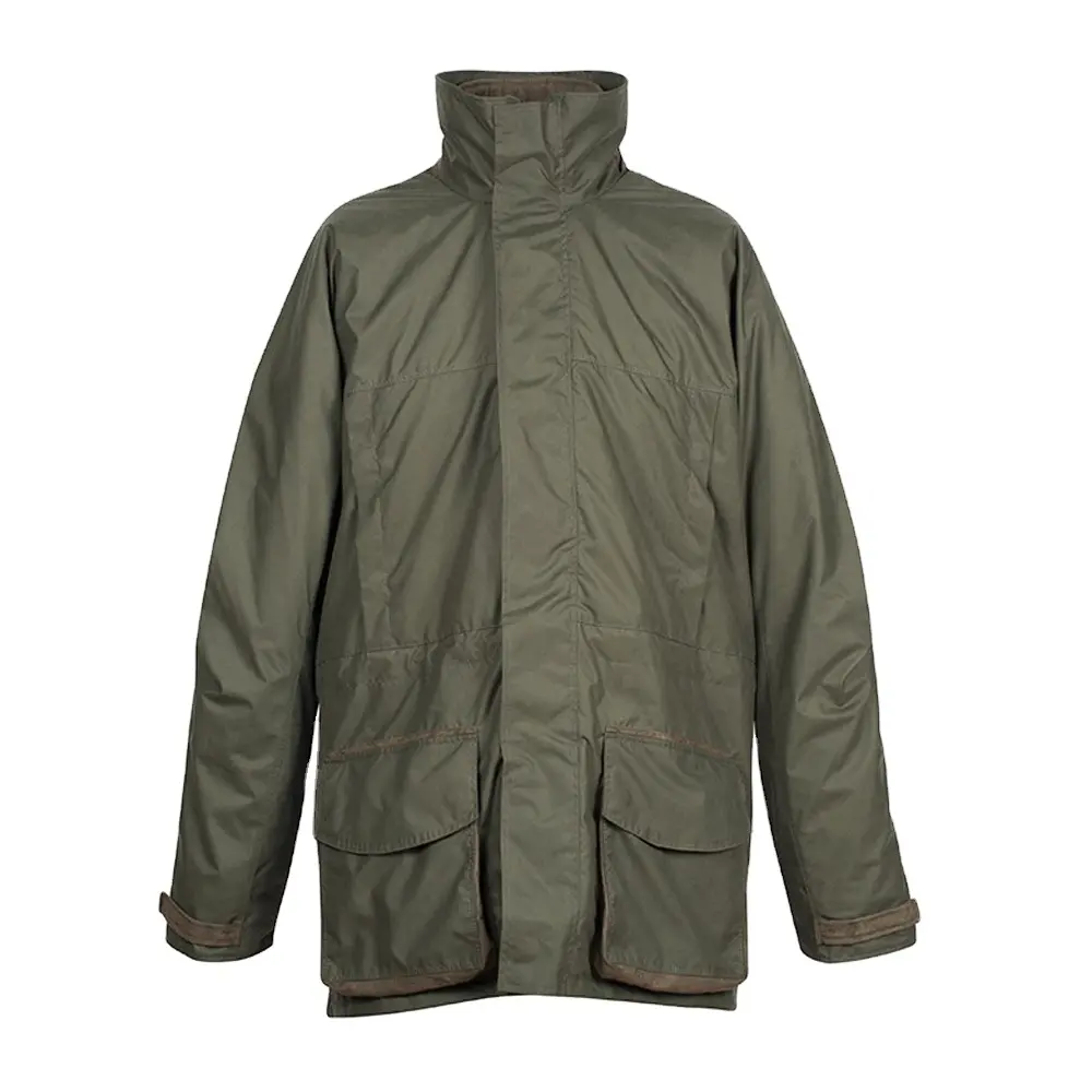 Chaqueta impermeable 2 en 1 con aislamiento de estilo largo Forest Green Parka Chaqueta para hombre Tops al aire libre