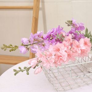 2023 Factory Price Dephinium Bridal <b>Bouquet</b> Real Touch Silk <b>Artificial</b> Flower for Wedding - Product Image 6