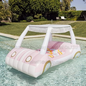 Chariot de golf gonflable de luxe personnalisé pour piscine d'été - Gonflable pour la terre ou l'eau avec porte-gobelet et appui-tête - Product Image 3