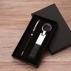 Wholesale Promotion Custom LOGO Keychain + Pen <b>Gift</b> <b>Set</b> for Father's Day Company <b>Gifts</b> and Various Festivals - Product Image 4