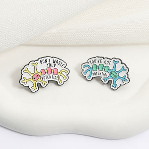 Broches de Esmalte con Diseño de Neurona con la Frase 'Tienes Potencial', 'No Desperdiciar <span class=keywords><strong>tu</strong></span> Potencial', Divertidos, para Ropa, Solapa, Regalo de Joyería - Product Image 3