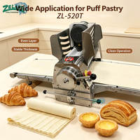 Laminoir à pâte de table de haute qualité à longue durée de vie, rouleau de 520 mm, épaisseur de 0,5 à 38 mm, conception pliable pour boulangerie et pâtisserie