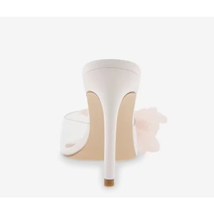 New Summer Fashion Elegant Causal Pumps Open Toe Comfort <b>Slip</b> on Transparent Upper with Flower Thin High Heel for <b>Women</b> - Product Image 6