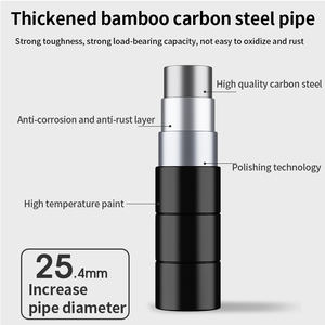 ชั้นวางของแบบลวดคุณภาพสูง แข็งแรงทนทาน 5 ชั้น ใช้งานได้จริง ปรับระดับได้ โครงสร้างโลหะแบบไม้ไผ่ - Product Image 3