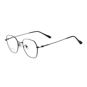 Monture de lunettes en titane ultralégère 1965, design polygonal, forme irrégulière, unisexe, monture complète, verres en résine, légers - Product Image 2