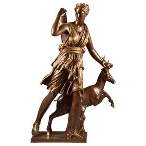 Statua in bronzo a grandezza naturale della Dea <span class=keywords><strong>Greca</strong></span> Diana Cacciatrice, Scultura da Giardino <span class=keywords><strong>Classica</strong></span> in Bronzo - Offerta Speciale - Product Image 1