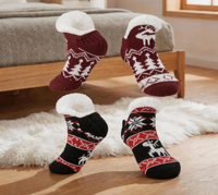 Bottes d'intérieur chaudes en sherpa pour femme, doublées polaire, respirantes, antidérapantes, pour l'hiver, cadeaux de Noël en gros