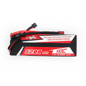 CNHL yüksek deşarj yarış serisi 5200MAH 7.4V 2S 100C Lipo pil sert çanta dekanlar fiş RC truggy - Product Image 1