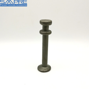 Ancre de levage sphérique en acier à double tête avec revêtement en <span class=keywords><strong>zinc</strong></span>, durable pour les systèmes de levage d'accessoires préfabriqués - Product Image 2