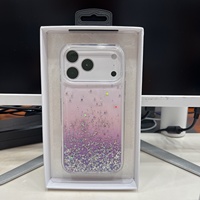 Casing HP SW Gradient Solid Glitter TPU+PC untuk 18 Pro Max Model Starfield Anti-Kuning Tahan Banting