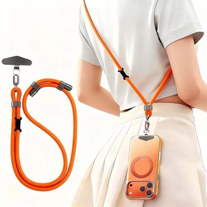 Lanières rondes en polyester écologiques avec logo personnalisé, avec crochet pour support de téléphone et porte-carte d'identité, personnalisables, toutes couleurs, réglables - Product Image 2