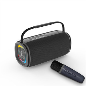 Portable Speaker With <b>Microphone</b> <b>Wireless</b> Karaoke Speaker With Colorful Led Light Rechargeable Battery Outdoor Use - Product Image 4