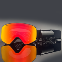Lunettes de ski SK810H chauffantes anti-buée avec lentille magnétique, sangle élastique à changement rapide, logo personnalisé, lunettes de neige pour motoneige et snowboard