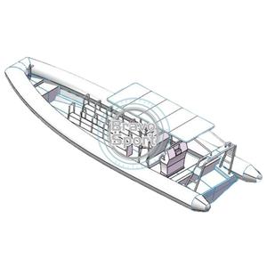 26ft Aluminium boot Hard Bottom Schlauchboote <span class=keywords><strong>Rib</strong></span> 860 Boot zu verkaufen - Product Image 3
