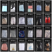 Sacs plats en plastique PE transparent biodégradable personnalisés, imprimés, de grande taille, pour le stockage de la poussière, l'emballage de poupées, les sacs d'emballage pour vêtements