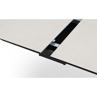 Ensemble de table à manger rectangulaire extensible moderne de style nordique avec plateau en pierre frittée, 6 places