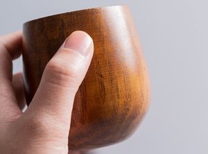 Taza de té y café de madera de vientre grande de <span class=keywords><strong>grano</strong></span> de madera Vintage con logotipo personalizado, taza de té de madera <span class=keywords><strong>Natural</strong></span> de grado superior, taza de vino de 250ml - Product Image 2