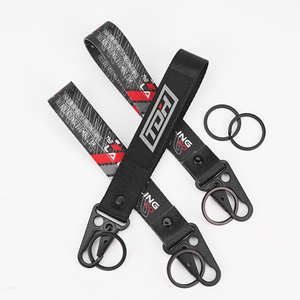 High Quality Carabiner Lanyard Polyester Wrist Lanyard Keychain Custom Embroidery Short Lanyards Promotional Gifts