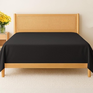 A buon mercato a buon mercato comodo squisito cotone <span class=keywords><strong>lenzuola</strong></span> traspiranti e durevole nero piatto lenzuolo per Hotel Spa casa ospedale - Product Image 1
