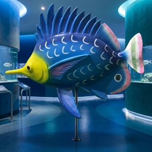 Série de sculptures de vie marines en fibre de verre grandeur nature personnalisées pour la décoration d'aquariums et de parcs aquatiques - Product Image 3
