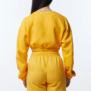 Suéter de Cuello en V 100% Algodón, Sudadera Corta para Mujer, Sudadera Corta Suave, Conjunto de Sudaderas con Capucha, Sudadera con Capucha de Algodón de Alta Calidad Personalizada - Product Image 3