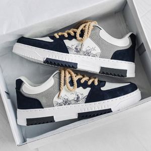 Chaussures de sport décontractées pour hommes, nouvelle collection 2025, grandes tailles, tendance, respirantes, pour le skateboard, été et hiver, en cuir véritable - Product Image 4