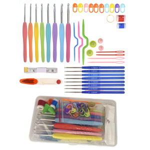Kit de 53 outils de crochet et tricot manuel, aiguilles à tricoter pour pulls, ensemble complet de couleurs, outils de tricot DIY pour écharpes et poupées en <span class=keywords><strong>laine</strong></span> faites à la main - Product Image 1