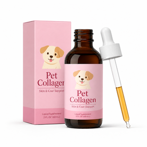 Solution d'hydratation au collagène <span class=keywords><strong>pour</strong></span> chiens et <span class=keywords><strong>chats</strong></span> - Acide hyaluronique et biotine <span class=keywords><strong>pour</strong></span> un pelage doux - Complément alimentaire <span class=keywords><strong>pour</strong></span> animaux de compagnie sans OGM - Product Image 1
