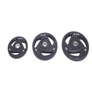 Placa de peso con revestimiento de goma <span class=keywords><strong>ziva</strong></span> para gimnasio/hogar, logo oem, barata, negra - Product Image 2