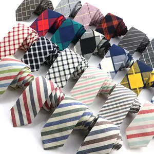 Corbata clásica a cuadros para hombre, corbatas informales de arcoíris con lazo, corbatas delgadas de algodón, corbata colorida