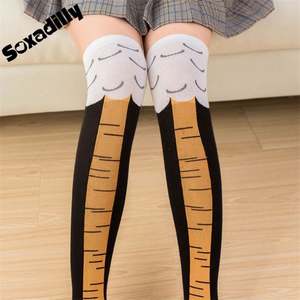 Soxadilly Wholesale <strong>Chicken</strong> <strong>Leg</strong> Socks Women <strong>Stockings</strong> Crazy Funny Party Costume Socks Cluck <strong>Leg</strong> Knee High Socks - Product Image 5