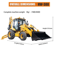 Tracteur compact 4x4 neuf avec pelle rétrocaveuse diesel 2,5 tonnes 4 tonnes 5 tonnes cabine hydraulique pelle rétrocaveuse chargeuse excavatrice pour la construction