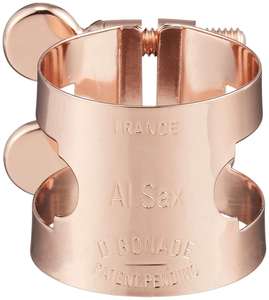 Ligadura francesa Bernard HB Bonade para saxofón alto/clarinete chapado en oro rosa - Product Image 2