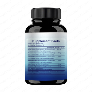 Volwassen Immuunsysteem Ondersteuning Schoonheidsvoordelen Groene Thee Extract Saffraan Extract <span class=keywords><strong>Ashwagandha</strong></span> Glucomannan Softgel <span class=keywords><strong>Capsules</strong></span> Vitaminen - Product Image 2