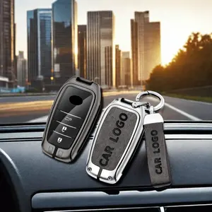 Zinc Alloy Car Smart Key Case Cover For Toyota Alphard VELLFIRE 2012 PREVIA 2018 Shell Fob Holder Keychain Protector Accessories