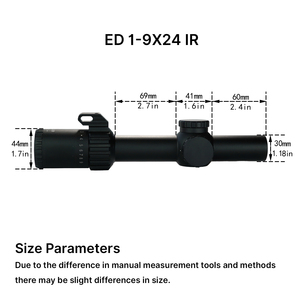 กล้องส่องทางไกล BANGBANG Oculus-ED 1-9X24 IR SFP อลูมิเนียม ขนาดหลอด 30 มม. เลนส์ ED คุณภาพพรีเมียม สำหรับกิจกรรมกลางแจ้ง ล่าสัตว์ และฝึกซ้อม - Product Image 3
