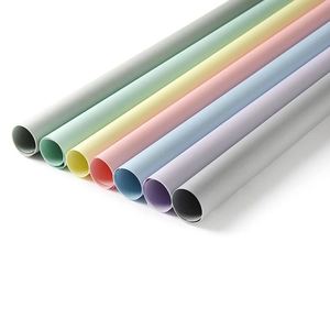 กระดาษห่อดอกไม้แบบพลาสติกเคลือบด้านสไตล์เกาหลี ขนาด 58*58 ซม. ลายพิมพ์สีพื้น - Product Image 1