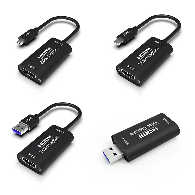 USB 3.1 타입 C 마이크로 USB HD 게임 비디오 캡처 카드 어댑터 4K 1080P 60 FPS
