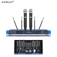 Système de microphone sans fil professionnel SL-6500 (un émetteur, deux micros) pour KTV, Karaoké, Fêtes, Scène, Spectacles