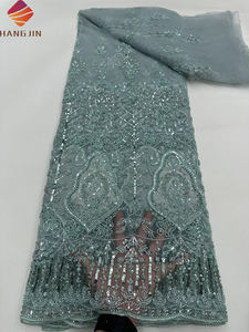 <span class=keywords><strong>2026</strong></span>年新デザイン刺繍ビーズレース生地高品質ナイジェリアウェディングレーススパンコール生地卸売アフリカレースドレス用 - Product Image 3
