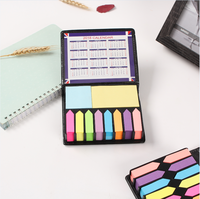 Bloc-notes autocollant de haute qualité avec couverture en papier, cadeau promotionnel, étui pour gestionnaire, notes adhésives amovibles, logo personnalisé
